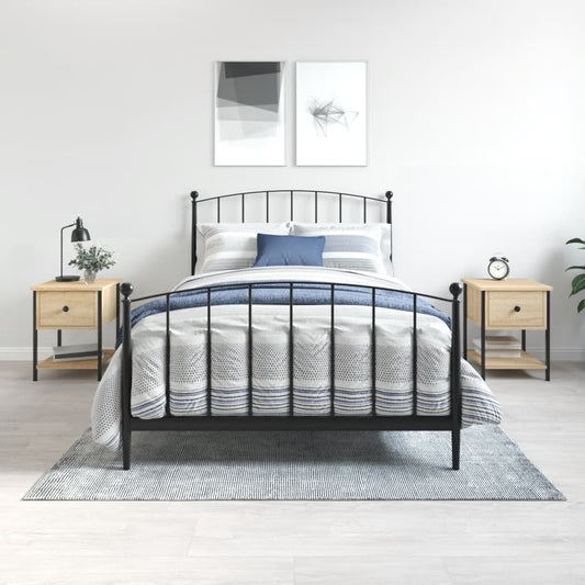 Bedside Tables 2 pcs Sonoma Oak 34x35,5x45 cm Engineered Wood