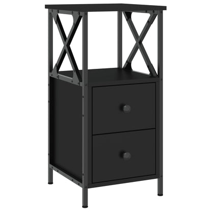 Bedside Cabinet Black 34x35,5x70 cm Engineered Wood