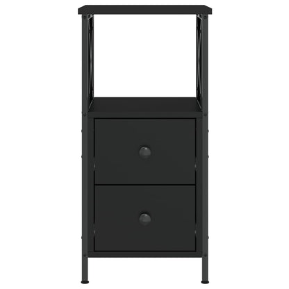 Bedside Cabinet Black 34x35,5x70 cm Engineered Wood