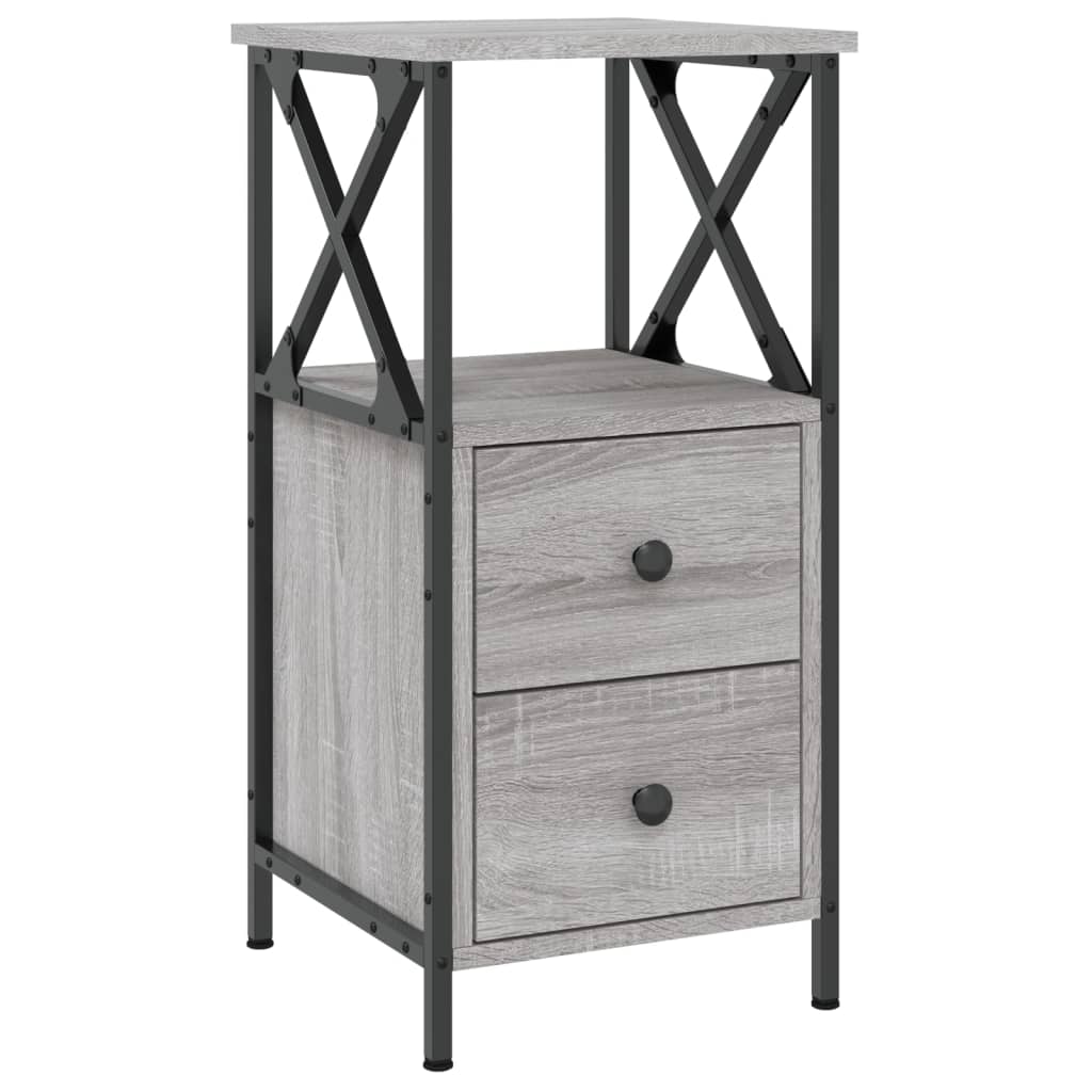 Bedside Cabinet Grey Sonoma 34x35,5x70 cm Engineered Wood