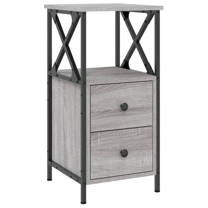 Bedside Cabinet Grey Sonoma 34x35,5x70 cm Engineered Wood