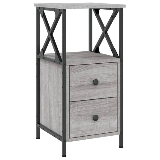 Bedside Cabinet Grey Sonoma 34x35,5x70 cm Engineered Wood