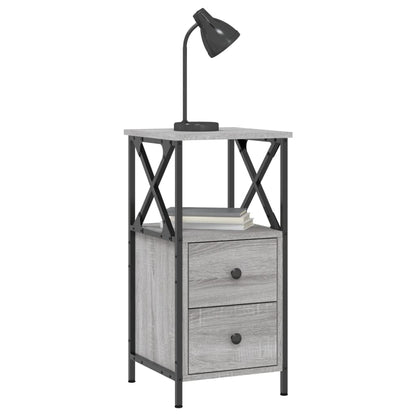 Bedside Cabinet Grey Sonoma 34x35,5x70 cm Engineered Wood