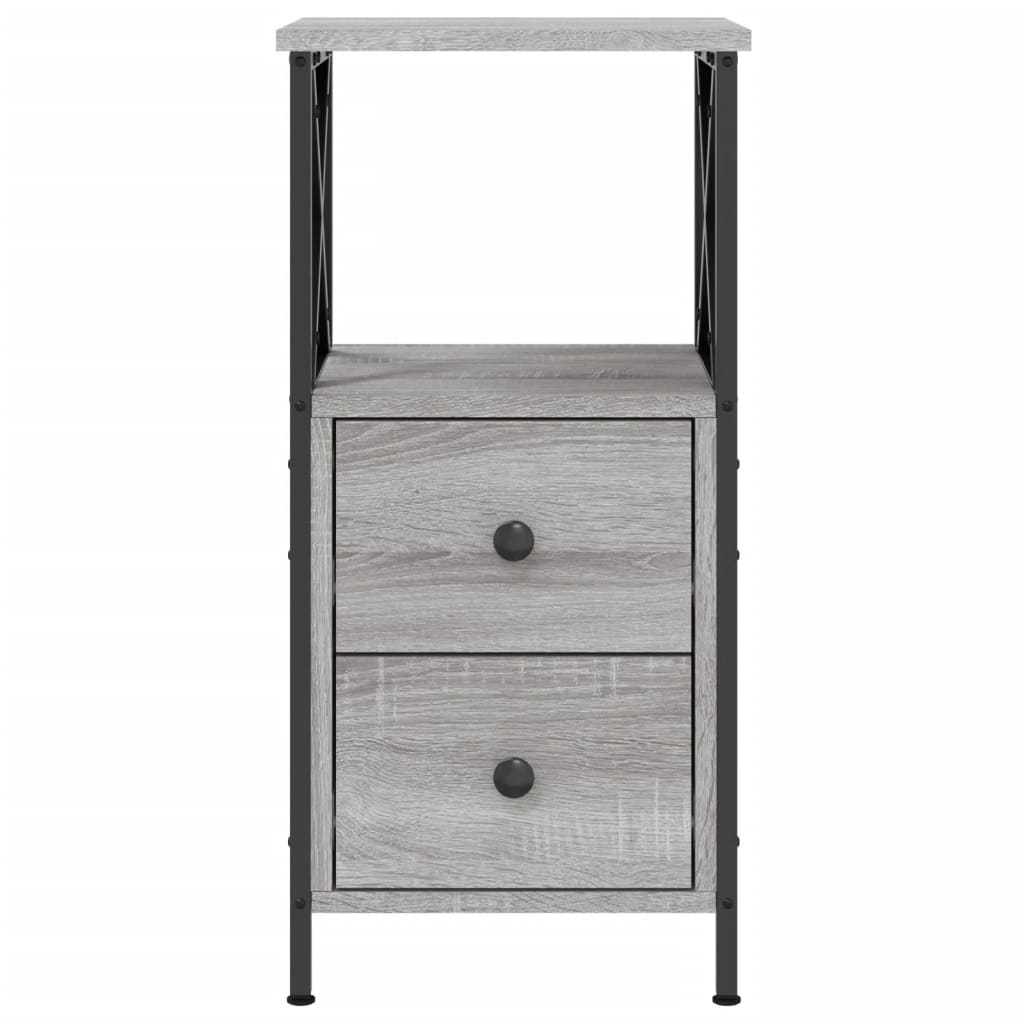 Bedside Cabinet Grey Sonoma 34x35,5x70 cm Engineered Wood
