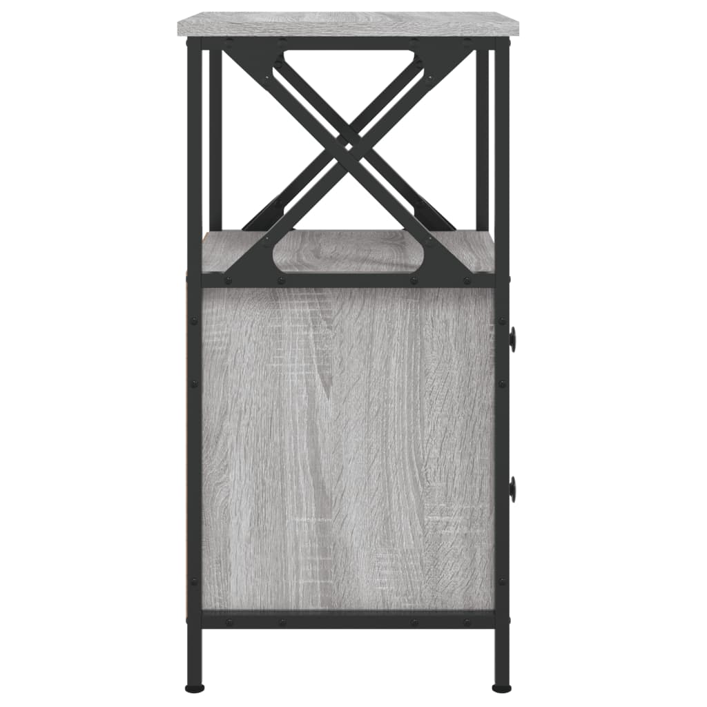 Bedside Cabinet Grey Sonoma 34x35,5x70 cm Engineered Wood