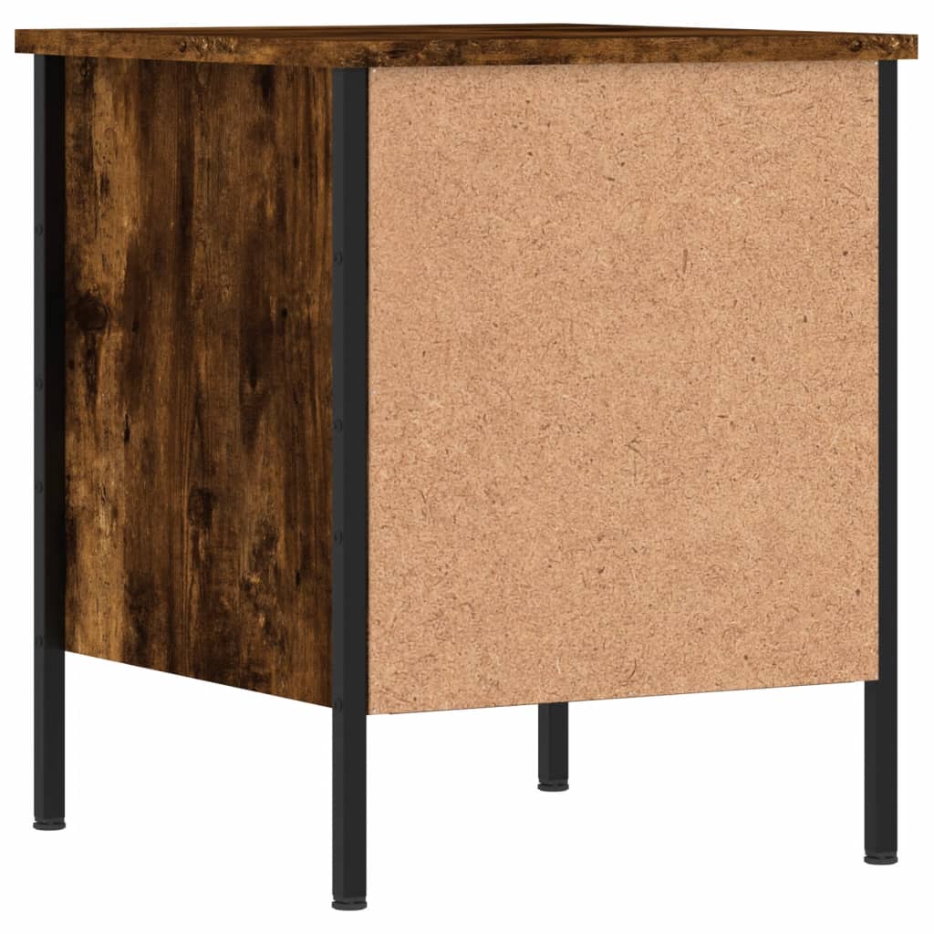 Bedside Cabinet Smoked Oak 40x42x50 cm Engineered Wood