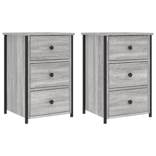 Bedside Cabinets 2 pcs Grey Sonoma 40x36x60 cm Engineered Wood