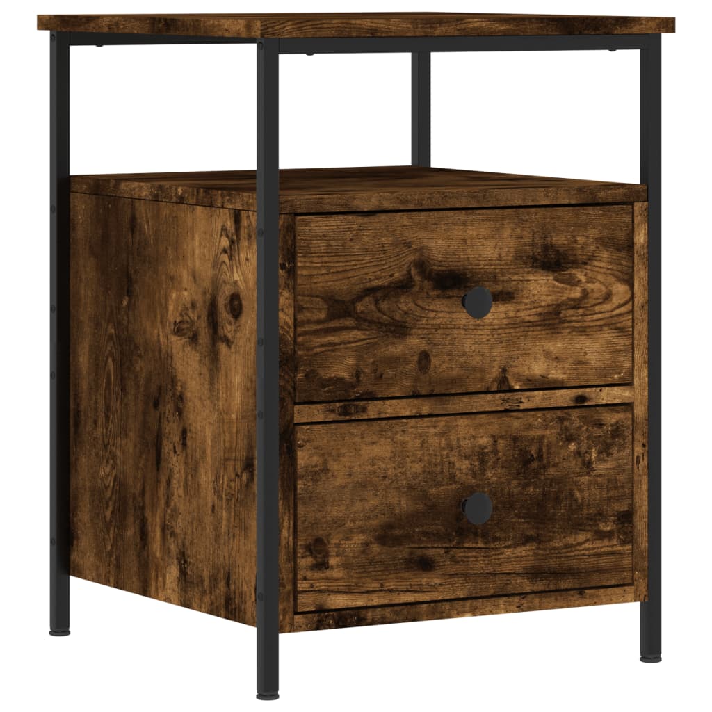 Bedside Cabinet Smoked Oak 44x45x60 cm Engineered Wood