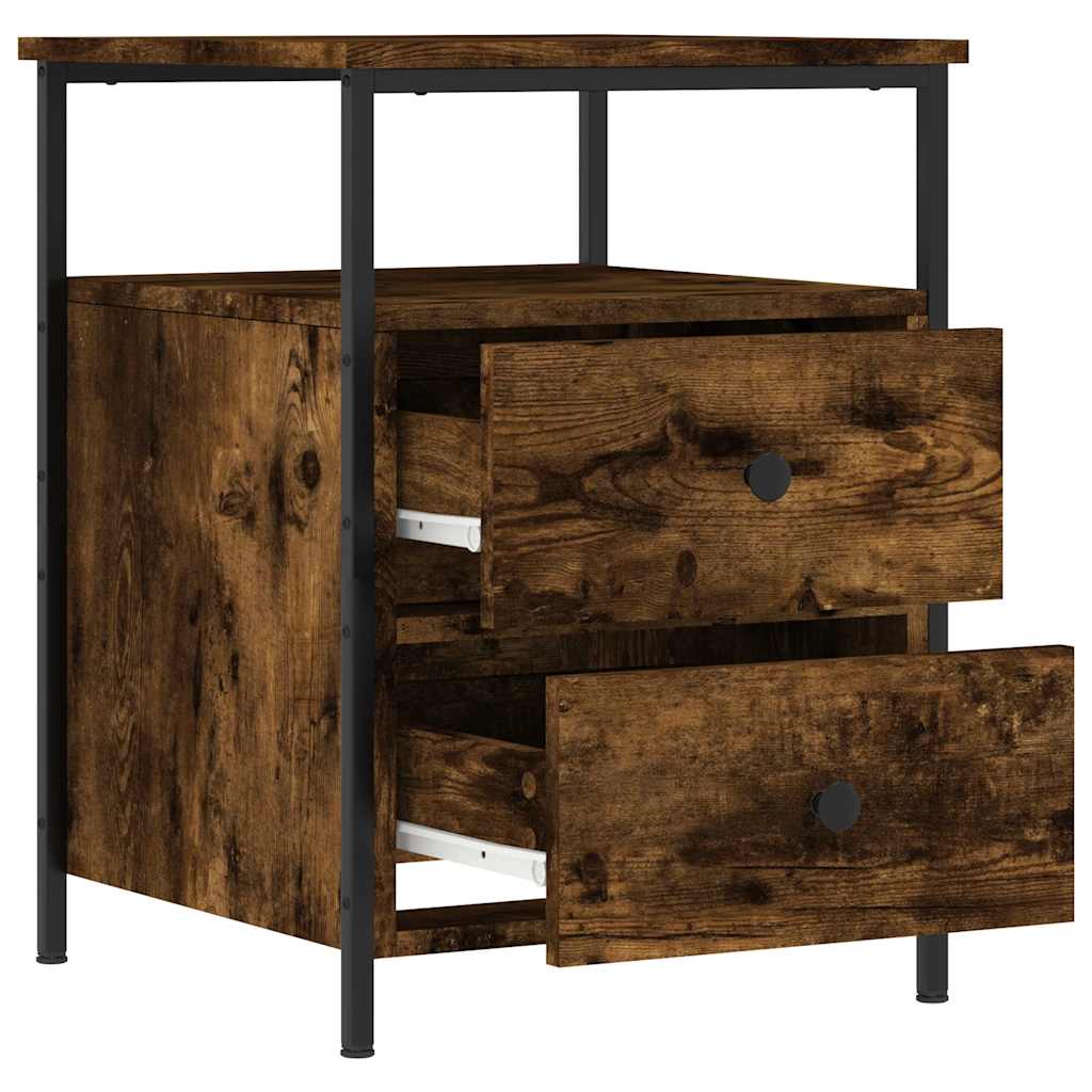 Bedside Cabinet Smoked Oak 44x45x60 cm Engineered Wood