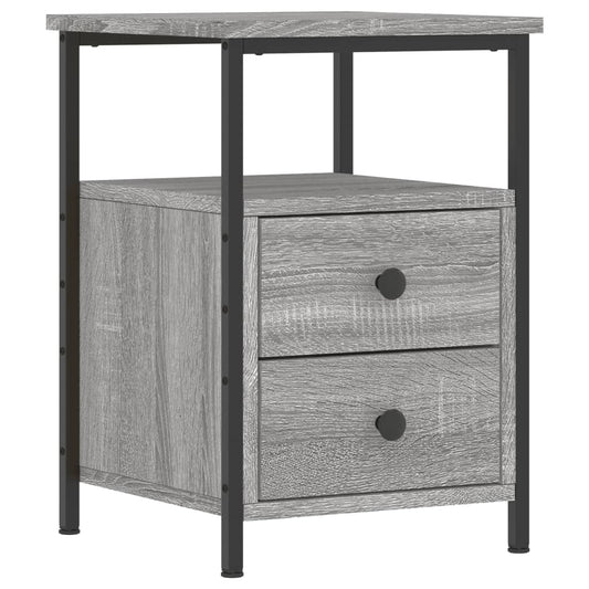Bedside Cabinet Grey Sonoma 34x35,5x50 cm Engineered Wood