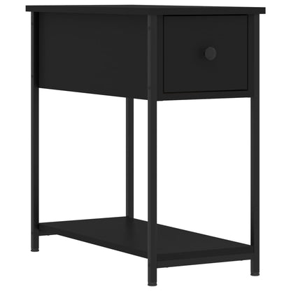 Bedside Cabinet | Set of 2 | Black | Engineered wood, iron | Compact