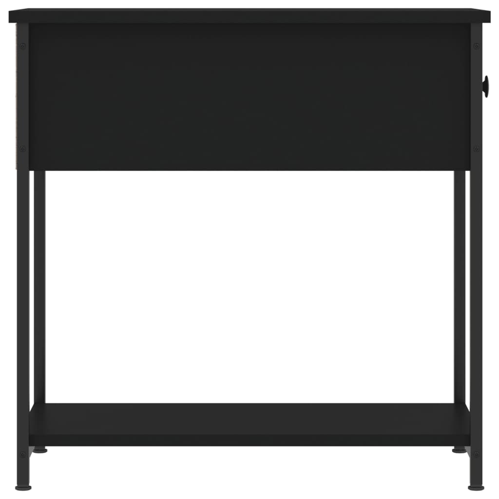 Bedside Cabinet | Set of 2 | Black | Engineered wood, iron | Compact
