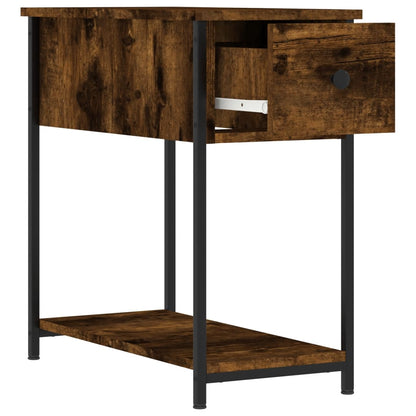 Bedside Cabinet | Set of 2 | Smoked Oak | Engineered wood, iron