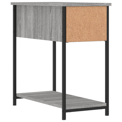 Bedside Cabinet | Set of 2 | Grey Sonoma | Engineered wood, iron