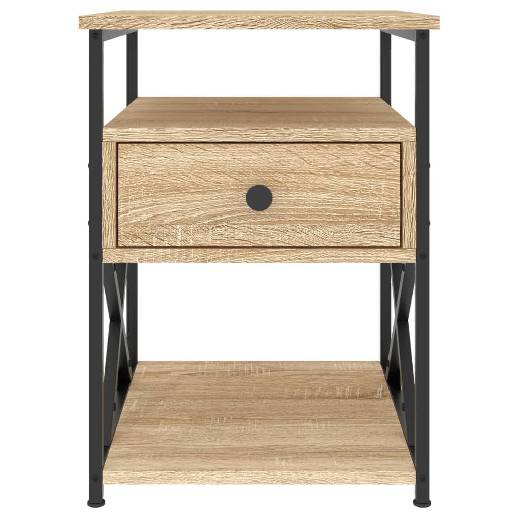 Bedside Cabinet | Sonoma Oak | Engineered wood, iron | 40x42x55 cm
