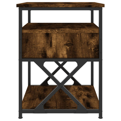 Bedside Cabinet | Smoked oak | Engineered wood and iron | Medium