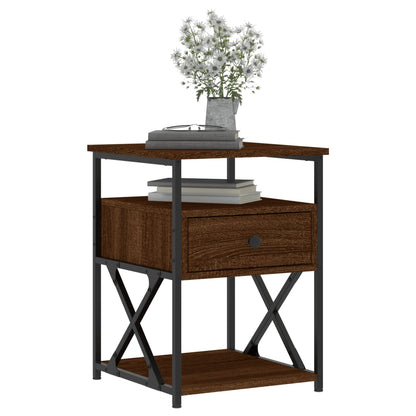 Bedside Cabinets 2 pcs Brown Oak 40x42x55 cm Engineered Wood