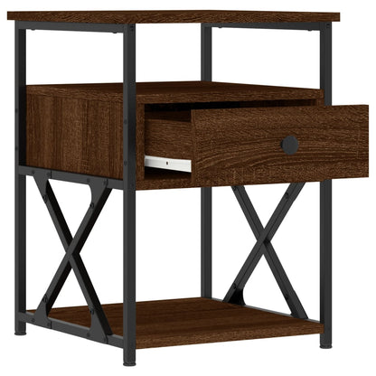 Bedside Cabinets 2 pcs Brown Oak 40x42x55 cm Engineered Wood