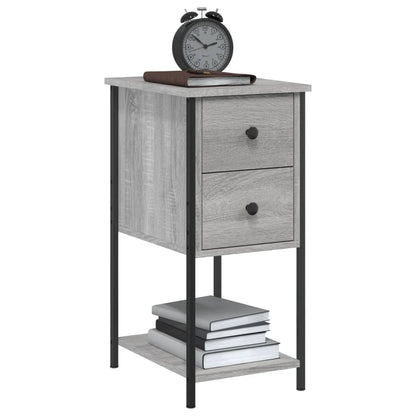Bedside Cabinet Grey Sonoma 32x42x70 cm Engineered Wood