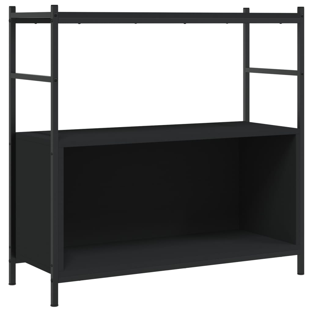 Bookshelf Black 80x30x78,5 cm Engineered Wood and Iron