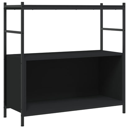 Bookshelf Black 80x30x78,5 cm Engineered Wood and Iron