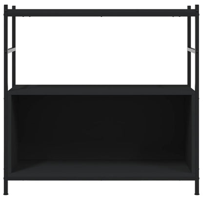 Bookshelf Black 80x30x78,5 cm Engineered Wood and Iron