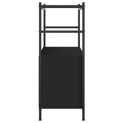Bookshelf Black 80x30x78,5 cm Engineered Wood and Iron