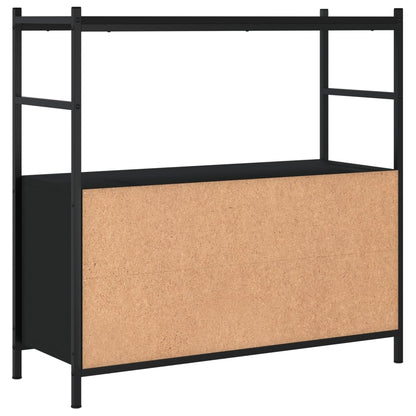 Bookshelf Black 80x30x78,5 cm Engineered Wood and Iron