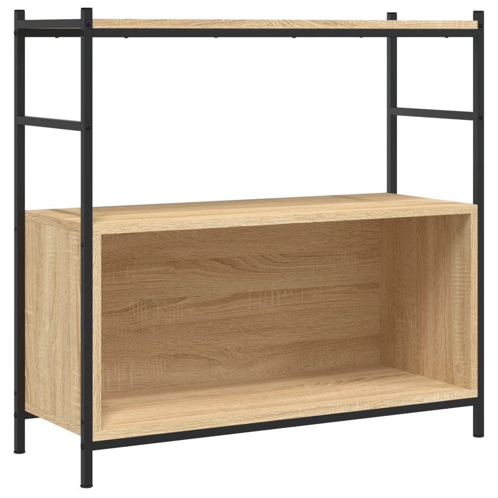 Bookshelf Sonoma Oak 80x30x78,5 cm Engineered Wood and Iron