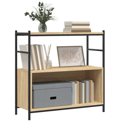 Bookshelf Sonoma Oak 80x30x78,5 cm Engineered Wood and Iron