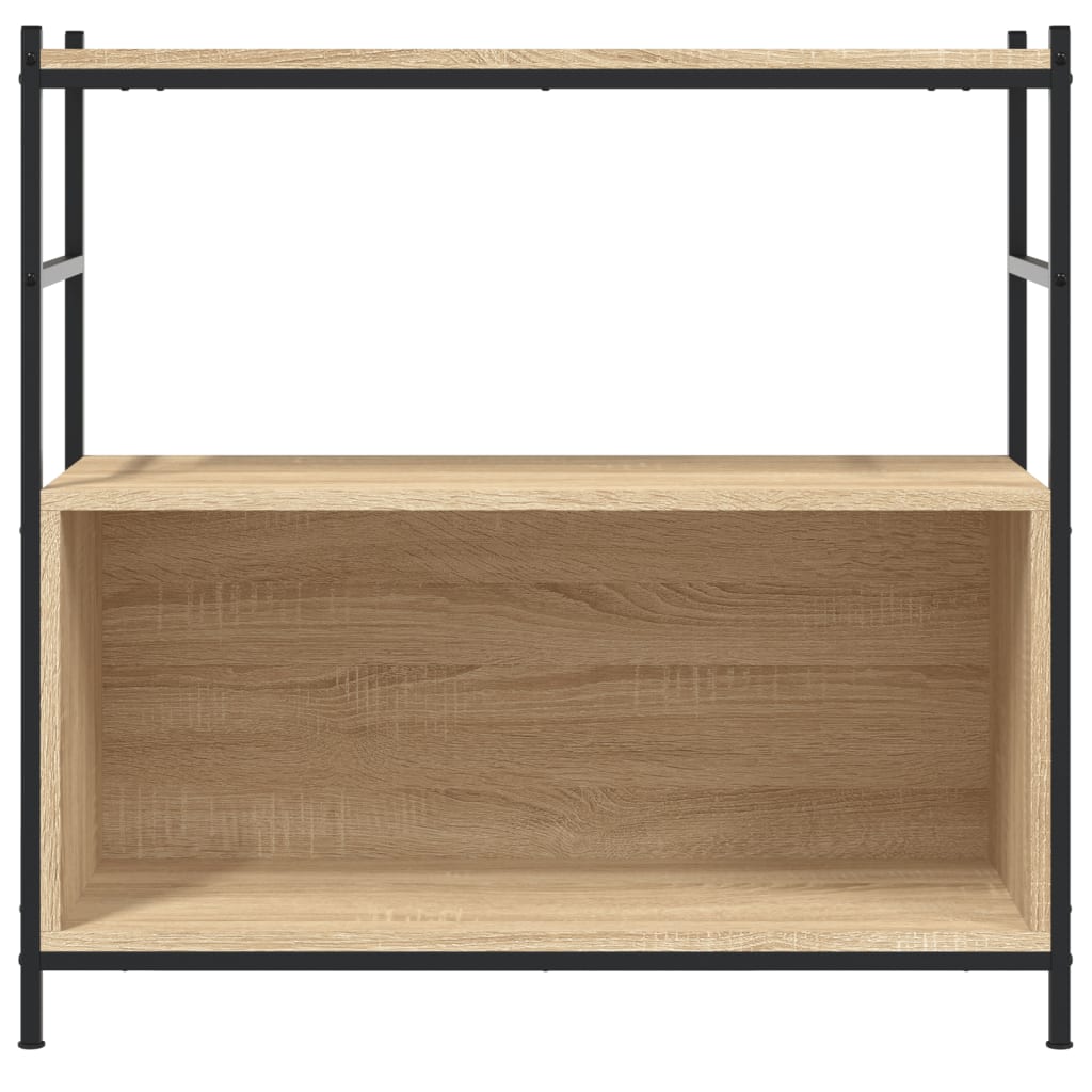 Bookshelf Sonoma Oak 80x30x78,5 cm Engineered Wood and Iron