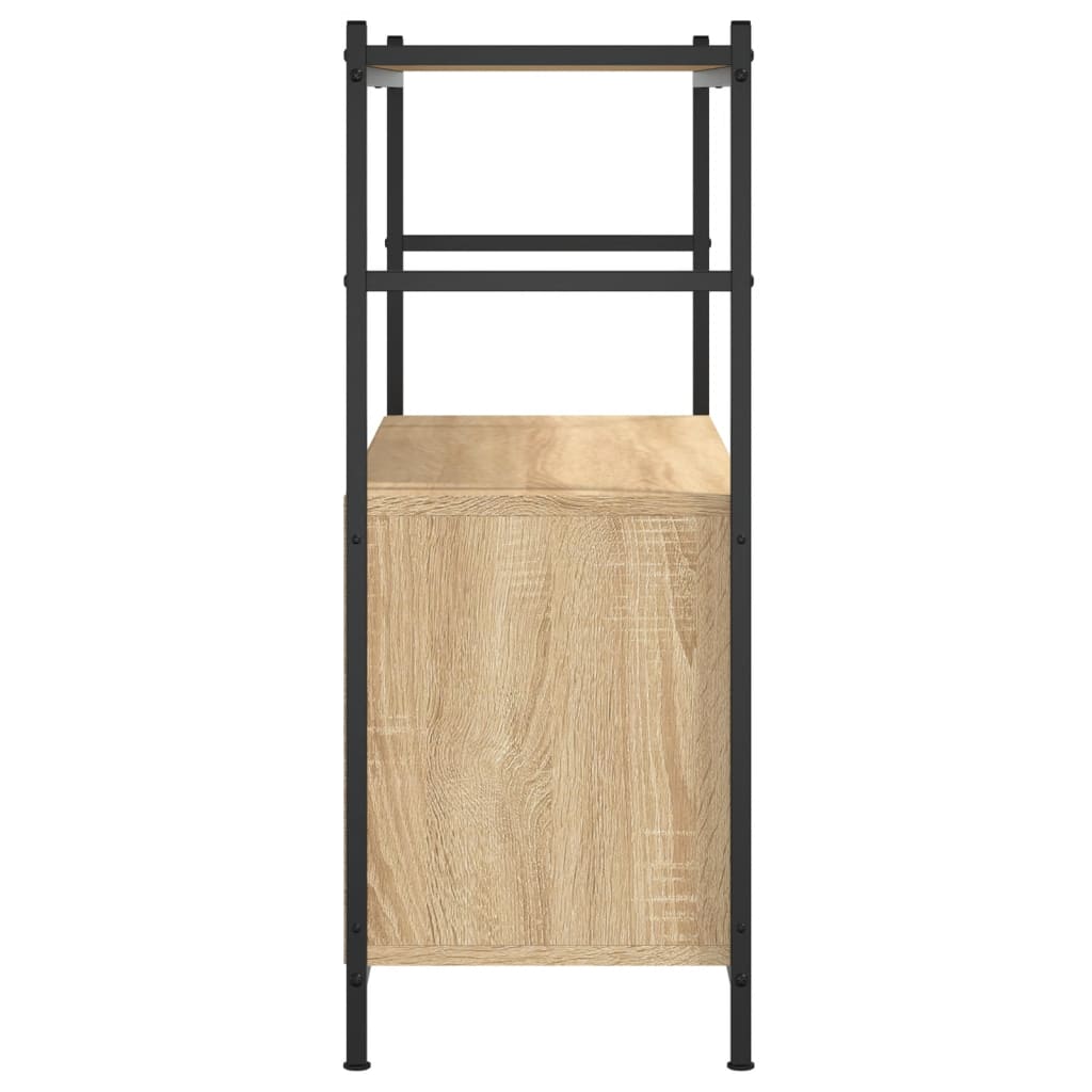 Bookshelf Sonoma Oak 80x30x78,5 cm Engineered Wood and Iron
