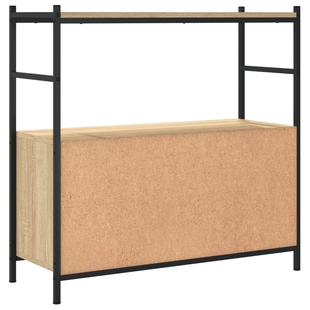 Bookshelf Sonoma Oak 80x30x78,5 cm Engineered Wood and Iron