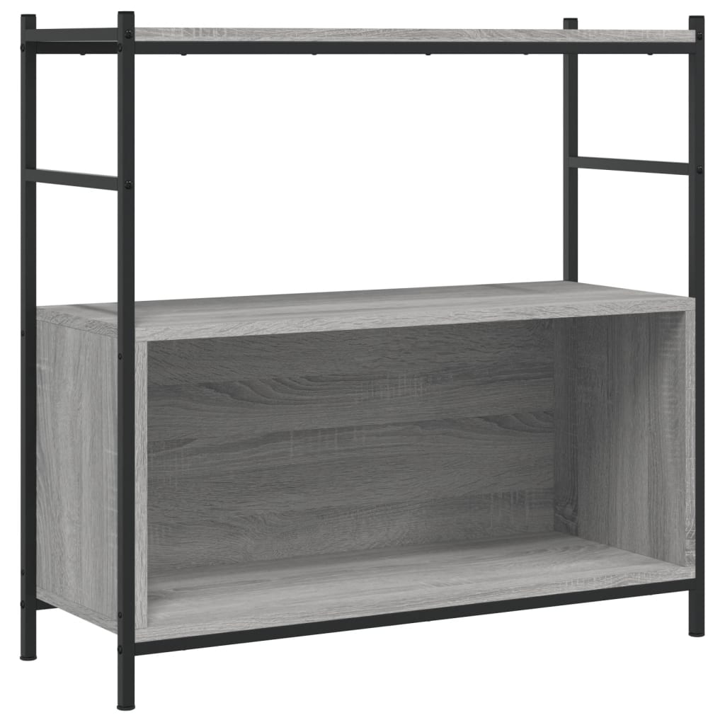 Bookshelf Grey Sonoma 80x30x78,5 cm Engineered Wood and Iron