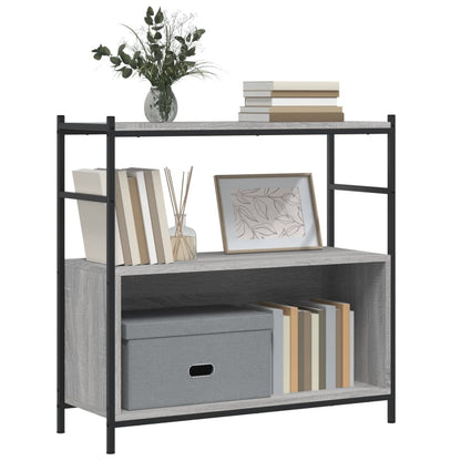 Bookshelf Grey Sonoma 80x30x78,5 cm Engineered Wood and Iron