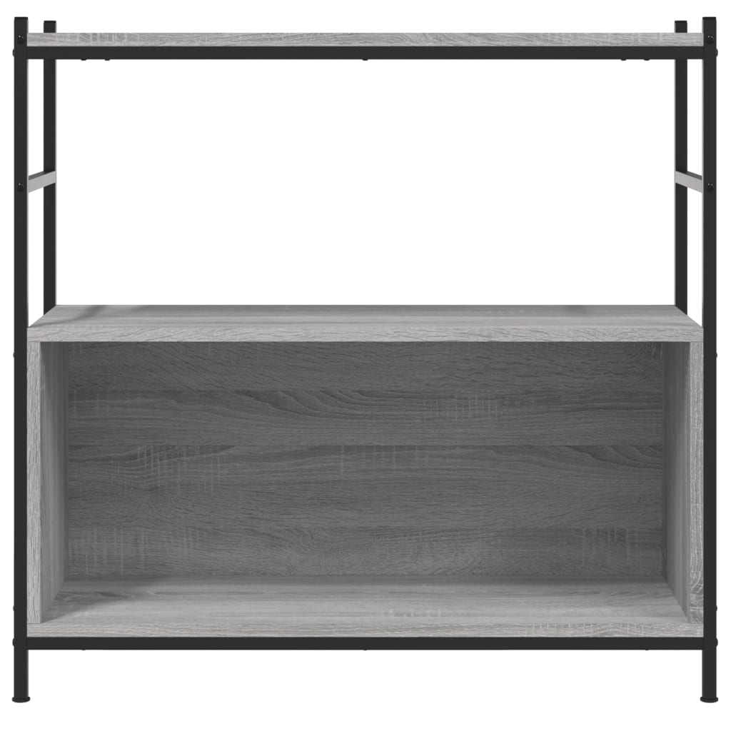 Bookshelf Grey Sonoma 80x30x78,5 cm Engineered Wood and Iron