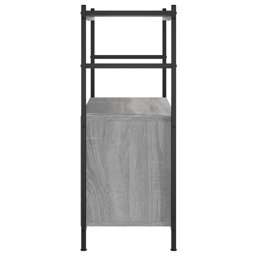 Bookshelf Grey Sonoma 80x30x78,5 cm Engineered Wood and Iron