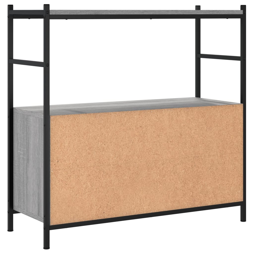Bookshelf Grey Sonoma 80x30x78,5 cm Engineered Wood and Iron