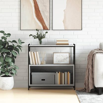 Bookshelf Grey Sonoma 80x30x78,5 cm Engineered Wood and Iron