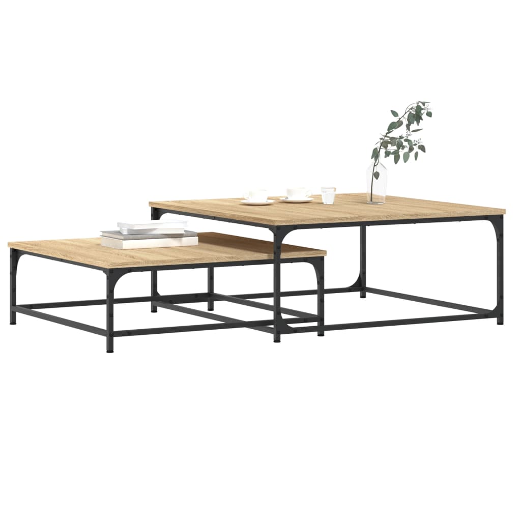 Nesting Coffee Tables 2 pcs Sonoma Oak Engineered Wood