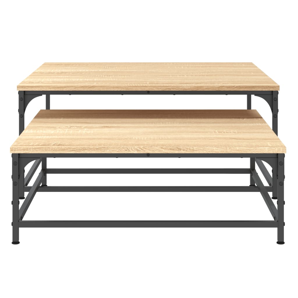Nesting Coffee Tables 2 pcs Sonoma Oak Engineered Wood