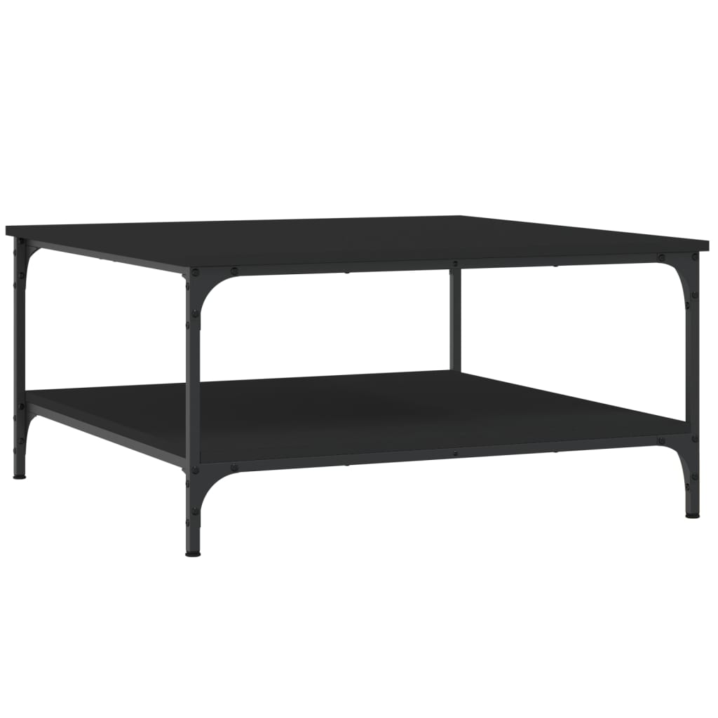 Coffee Table Black 80x80x40 cm Engineered Wood