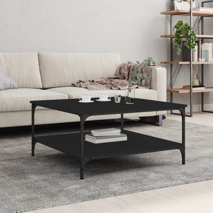 Coffee Table Black 80x80x40 cm Engineered Wood
