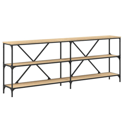 Console Table Sonoma Oak 200x30x75 cm Engineered Wood and Iron