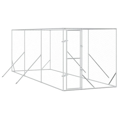 Outdoor Dog Kennel Silver 2x6x2 m Galvanised Steel