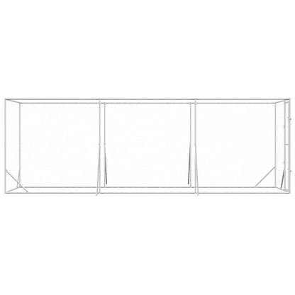 Outdoor Dog Kennel Silver 2x6x2 m Galvanised Steel