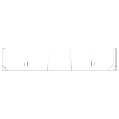 Outdoor Dog Kennel Silver 2x10x2 m Galvanised Steel