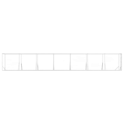 Outdoor Dog Kennel Silver 2x14x2 m Galvanised Steel