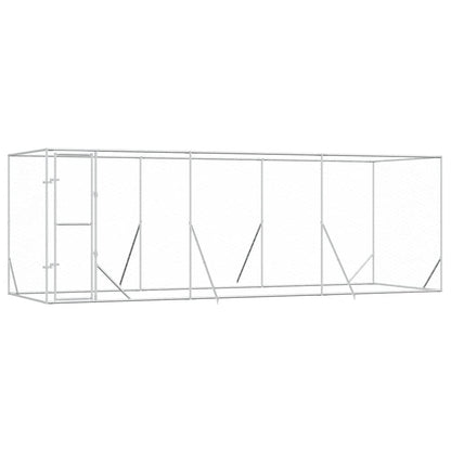 Outdoor Dog Kennel Silver 6x2x2 m Galvanised Steel