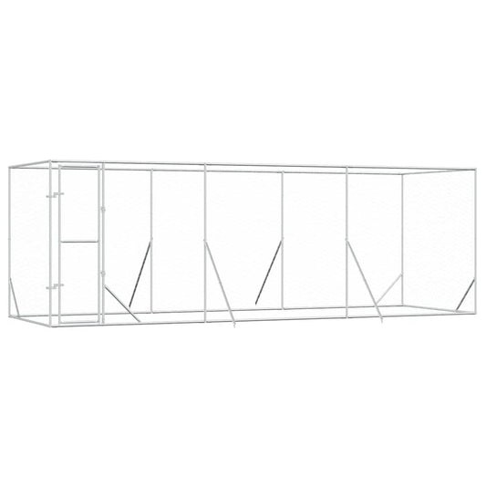 Outdoor Dog Kennel Silver 6x2x2 m Galvanised Steel